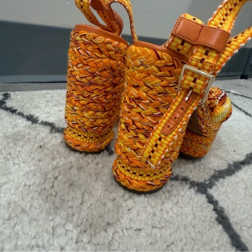 Antolina Heels Barbara Raffia Platform in Orange - Picture 5 of 10